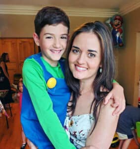 Danica McKeller with son Draco on 9 September 2019
