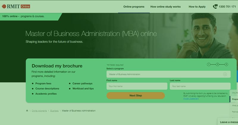 RMIT University Master of Business Administration online