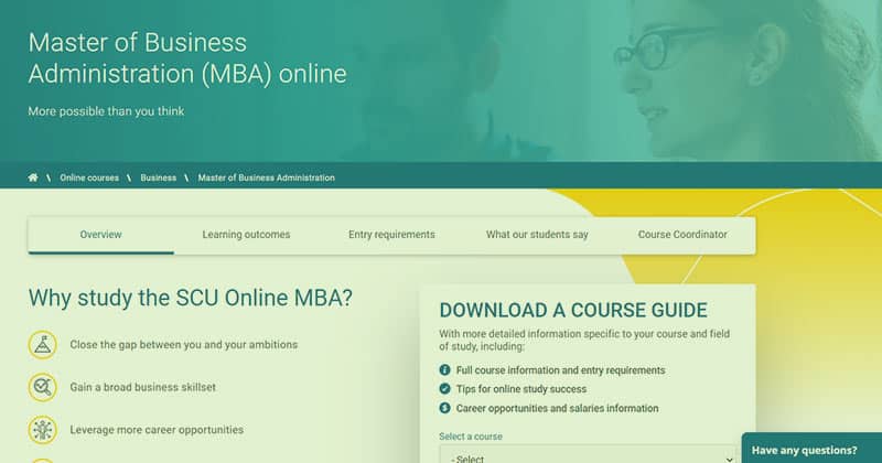 SCU Online MBA